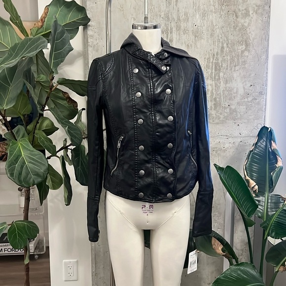 Free People Vegan Leather Jacket - Picture 1 of 8
